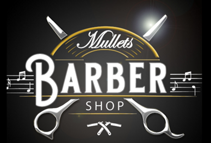 Mullets Barber Shop Logo