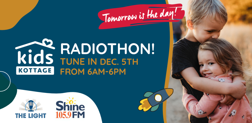 Kids Kottage Radiothon Tomorrow Graphic